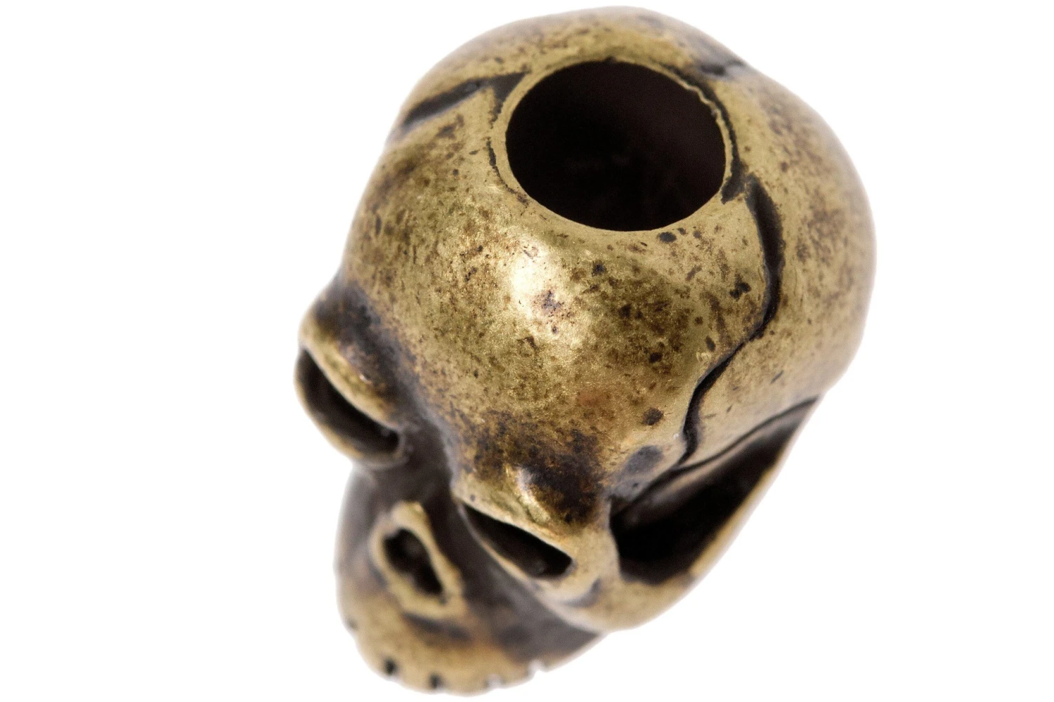 Schmuckatelli Classic Skull Bead Black Roman Brass Oxidized 2 Schmuckatelli Classic Skull Bead Black Roman Brass Oxidized - Billede 2