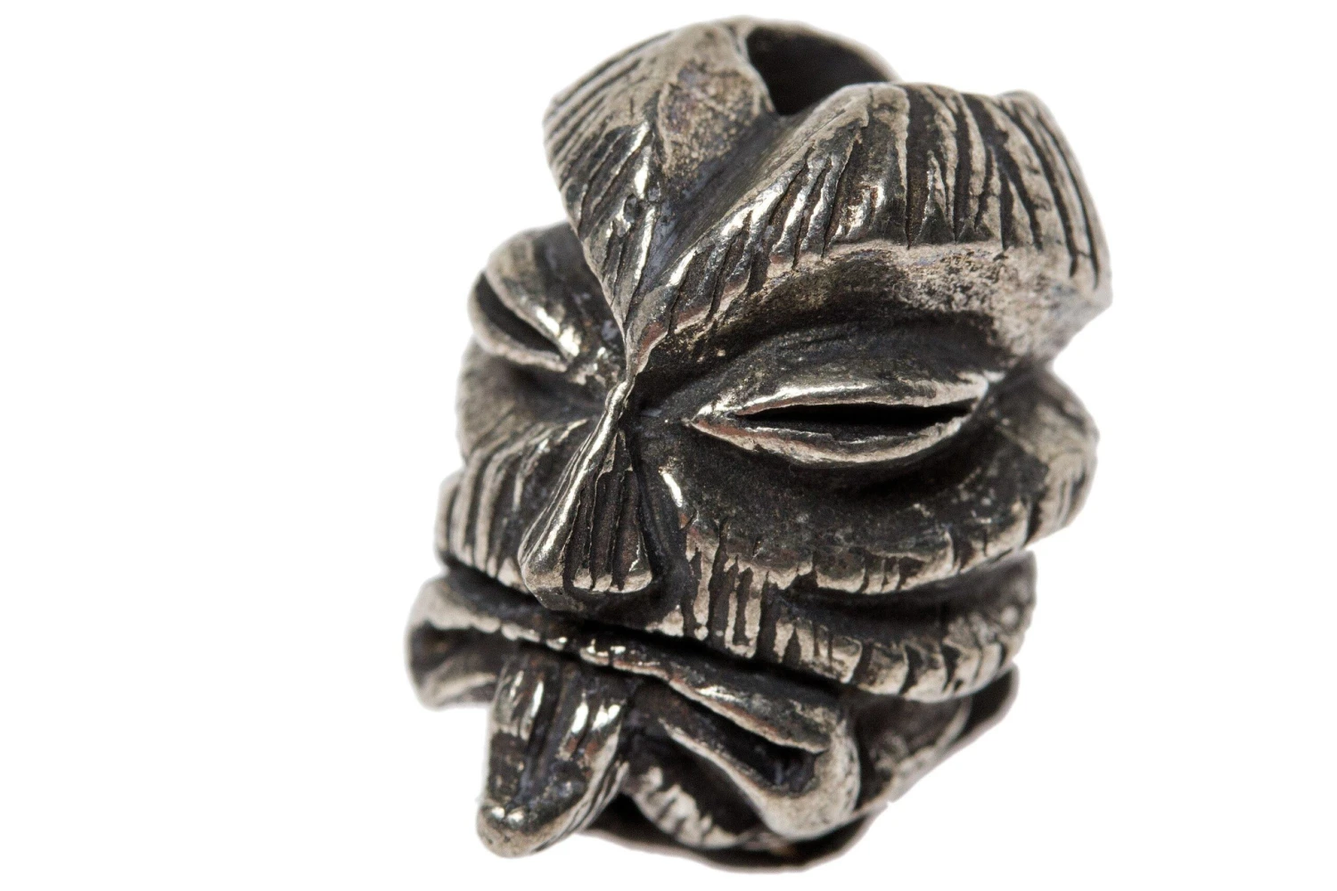 Schmuckatelli Kiko Tiki Bead Pewter 1 Schmuckatelli Kiko Tiki Bead Pewter