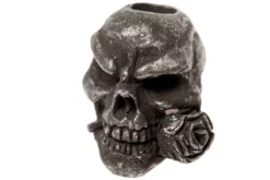 Schmuckatelli Rose Skull Bead Black Oxidized