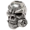 Schmuckatelli Rose Skull Bead Pewter