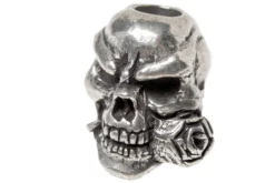 Schmuckatelli Rose Skull Bead Pewter