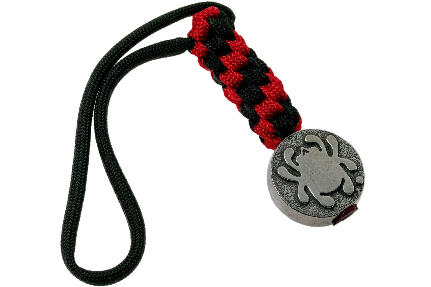 Spyderco Bead BEAD5LY Flat Bead Pewter With Lanyard 1 Spyderco Bead BEAD5LY Flat Bead Pewter With Lanyard