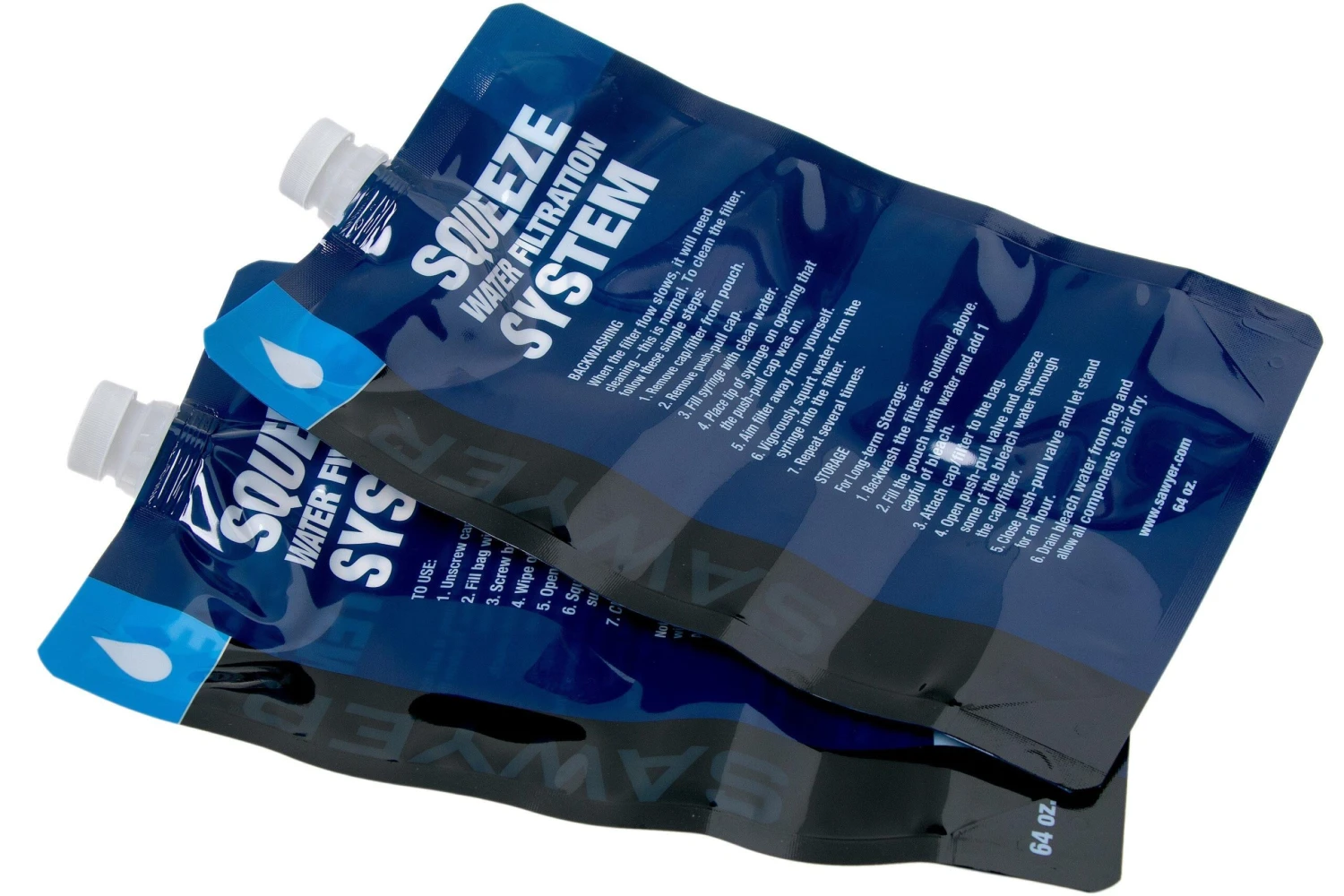 Sawyer Squeezable Pouch 2 L, SP114, Set Of 2 Water Bladders 1 Sawyer Squeezable Pouch 2 L, SP114, Set Of 2 Water Bladders