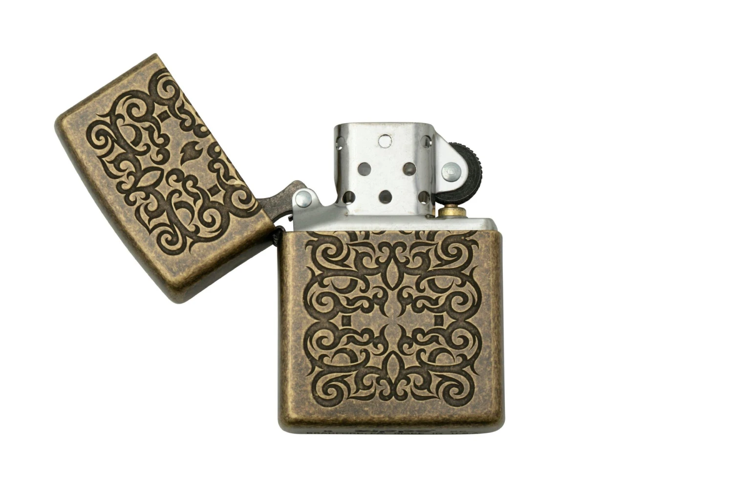 Zippo Ornament Tattoo Antique Brass 60006435, Lighter 2 Zippo Ornament Tattoo Antique Brass 60006435, Lighter - Billede 2