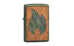 Zippo Woodchuck Mahogany Flame High Polish Green 49057-000002, Lighter