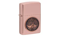 Zippo Tree Of Life Emblem High Polish Rose Gold 49638-000002, Lighter